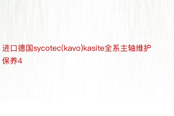 进口德国sycotec(kavo)kasite全系主轴维护保养4